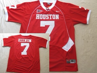 University of Houston #7 Case Keenum Red Jersey