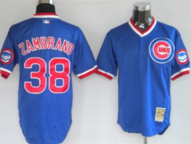 Chicago Cubs #38 Carlos Zambrano Blue Throwback Jersey Chicago Cubs #38 Carlos Zambrano Blue Throwback Jersey
