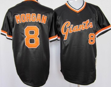 San Francisco Giants #8 Joe Morgan Black Throwback Jersey San Francisco Giants #8 Joe Morgan Black Throwback Jersey