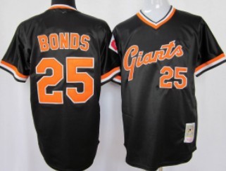San Francisco Giants #25 Barry Bonds Black Throwback Jersey San Francisco Giants #25 Barry Bonds Black Throwback Jersey