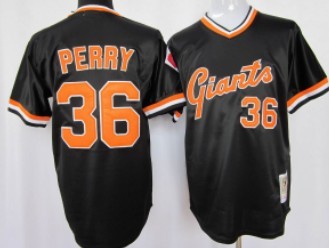 San Francisco Giants #36 Gaylord Perry Black Throwback Jersey San Francisco Giants #36 Gaylord Perry Black Throwback Jersey
