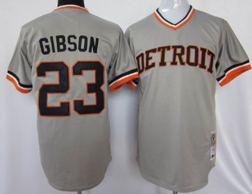Detroit Tigers #23 Kirk Gibson 1984 Gray Throwback Jersey Detroit Tigers #23 Kirk Gibson 1984 Gray Throwback Jersey