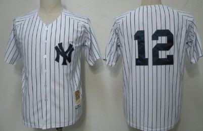 New York Yankees #12 Wade Boggs 1996 White Throwback Jersey New York Yankees #12 Wade Boggs 1996 White Throwback Jersey