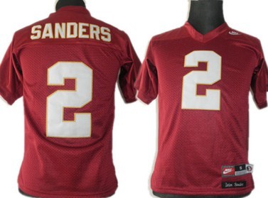 Florida State Seminoles #2 Sanders Red Kids Jersey Florida State Seminoles #2 Sanders Red Kids Jersey