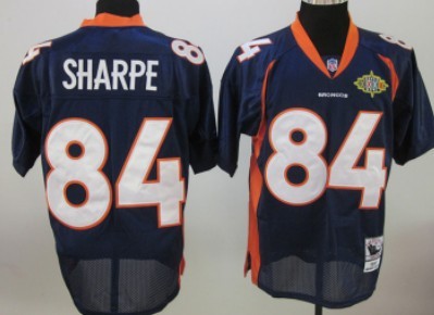 Denver Broncos #84 Shannon Sharpe Blue Super Bowl Throwback Jersey Denver Broncos #84 Shannon Sharpe Blue Super Bowl Throwback Jersey