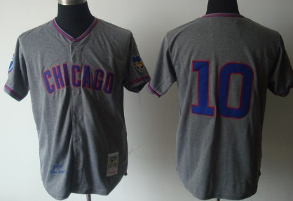 Chicago Cubs #10 Ron Santo 1968 Gray Wool Throwback Jersey Chicago Cubs #10 Ron Santo 1968 Gray Wool Throwback Jersey