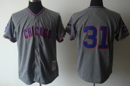 Chicago Cubs #31 Fergie Jenkins 1968 Gray Wool Throwback Jersey Chicago Cubs #31 Fergie Jenkins 1968 Gray Wool Throwback Jersey