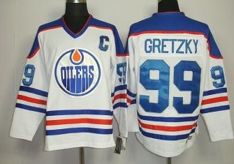 Edmonton Oilers #99 Wayne Gretzky White Throwback CCM Jersey Edmonton Oilers #99 Wayne Gretzky White Throwback CCM Jersey