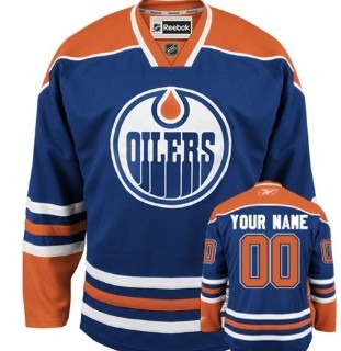 Edmonton Oilers Mens Customized Blue Jersey Edmonton Oilers Mens Customized Blue Jersey