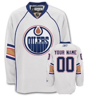 Edmonton Oilers Mens Customized White Jersey Edmonton Oilers Mens Customized White Jersey