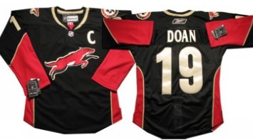 Men's Arizona Coyotes #19 Shane Doan Black Third Jersey Men's Arizona Coyotes #19 Shane Doan Black Third Jersey