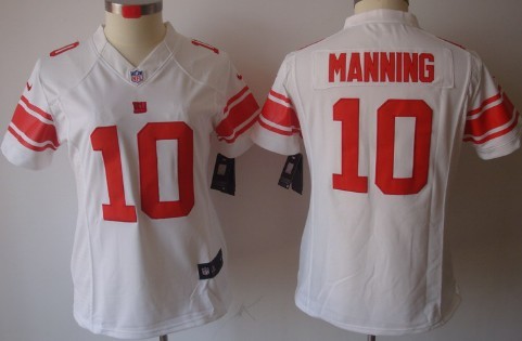 Nike New York Giants #10 Eli Manning White Limited Womens Jersey Nike New York Giants #10 Eli Manning White Limited Womens Jersey