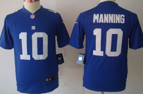 Nike New York Giants #10 Eli Manning Blue Limited Kids Jersey Nike New York Giants #10 Eli Manning Blue Limited Kids Jersey