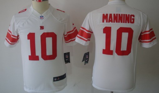 Nike New York Giants #10 Eli Manning White Limited Kids Jersey Nike New York Giants #10 Eli Manning White Limited Kids Jersey