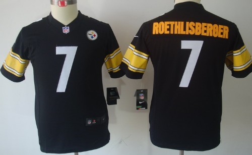 Nike Pittsburgh Steelers #7 Ben Roethlisberger Black Limited Kids Jersey Nike Pittsburgh Steelers #7 Ben Roethlisberger Black Limited Kids Jersey
