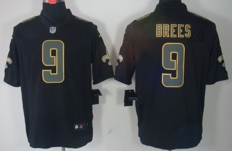 Nike New Orleans Saints #9 Drew Brees Black Impact Limited Jersey Nike New Orleans Saints #9 Drew Brees Black Impact Limited Jersey