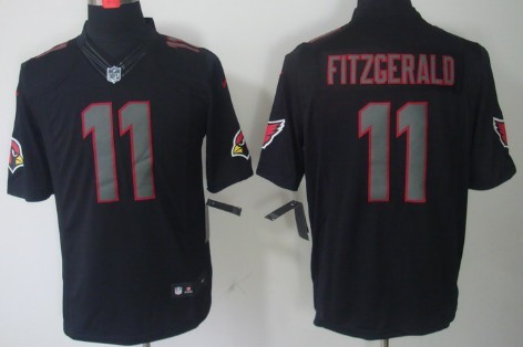 Nike Arizona Cardinals #11 Larry Fitzgerald Black Impact Limited Jersey Nike Arizona Cardinals #11 Larry Fitzgerald Black Impact Limited Jersey
