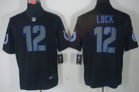 Nike Indianapolis Colts #12 Andrew Luck Black Impact Limited Jersey Nike Indianapolis Colts #12 Andrew Luck Black Impact Limited Jersey