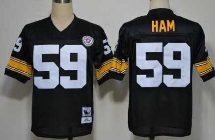 Pittsburgh Steelers #59 Jack Ham Black Throwback Jersey Pittsburgh Steelers #59 Jack Ham Black Throwback Jersey