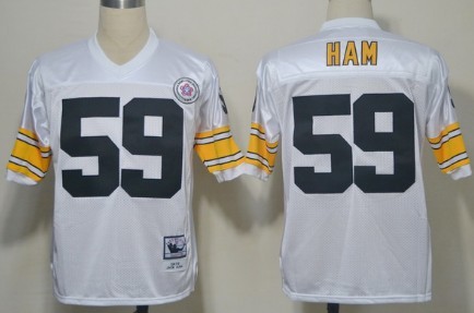 Pittsburgh Steelers #59 Jack Ham White Throwback Jersey Pittsburgh Steelers #59 Jack Ham White Throwback Jersey