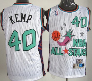 NBA 1996 All-Star #40 Shawn Kemp White Swingman Throwback Jersey NBA 1996 All-Star #40 Shawn Kemp White Swingman Throwback Jersey