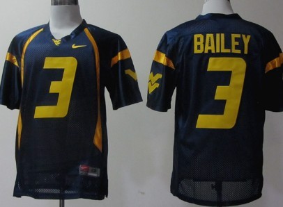 West Virginia Mountaineers #3 Stedman Bailey Navy Blue Jersey West Virginia Mountaineers #3 Stedman Bailey Navy Blue Jersey