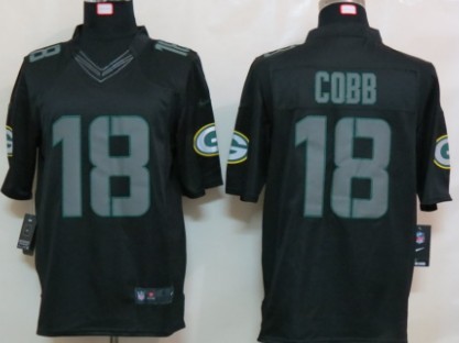 Nike Green Bay Packers #18 Randall Cobb Black Impact Limited Jersey Nike Green Bay Packers #18 Randall Cobb Black Impact Limited Jersey