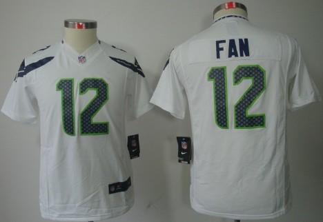 Nike Seattle Seahawks #12 Fan White Limited Kids Jersey Nike Seattle Seahawks #12 Fan White Limited Kids Jersey