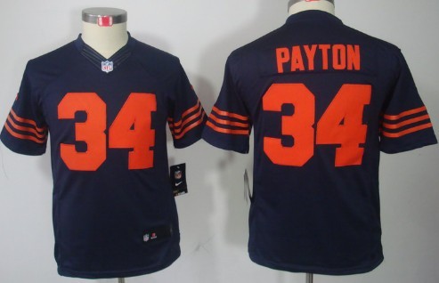 Nike Chicago Bears #34 Walter Payton Blue With Orange Limited Kids Jersey Nike Chicago Bears #34 Walter Payton Blue With Orange Limited Kids Jersey