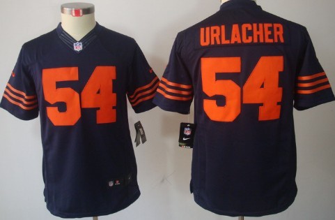 Nike Chicago Bears #54 Brian Urlacher Blue With Orange Limited Kids Jersey Nike Chicago Bears #54 Brian Urlacher Blue With Orange Limited Kids Jersey