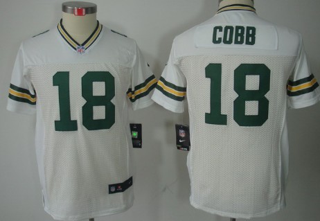 Nike Green Bay Packers #18 Randall Cobb White Limited Kids Jersey Nike Green Bay Packers #18 Randall Cobb White Limited Kids Jersey