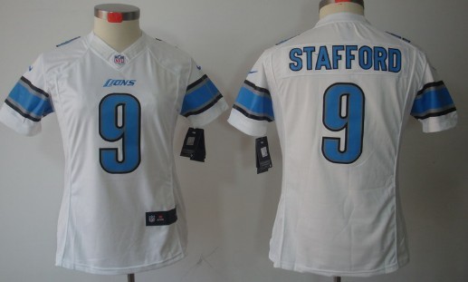 Nike Detroit Lions #9 Matthew Stafford White Limited Womens Jersey Nike Detroit Lions #9 Matthew Stafford White Limited Womens Jersey