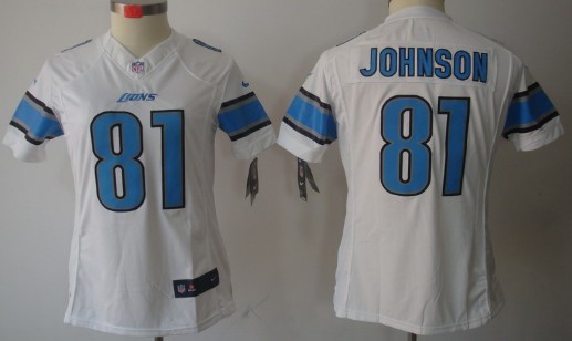 Nike Detroit Lions #81 Calvin Johnson White Limited Womens Jersey Nike Detroit Lions #81 Calvin Johnson White Limited Womens Jersey