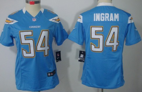 Nike San Diego Chargers #54 Melvin Ingram Light Blue Limited Womens Jersey Nike San Diego Chargers #54 Melvin Ingram Light Blue Limited Womens Jersey