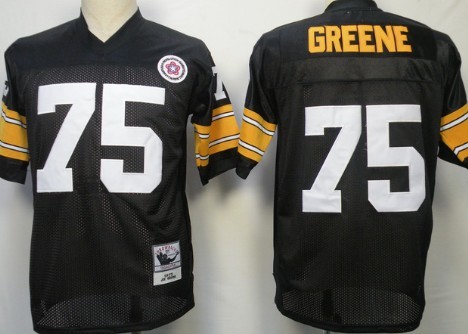 Pittsburgh Steelers #75 Joe Greene Black Throwback Jersey Pittsburgh Steelers #75 Joe Greene Black Throwback Jersey