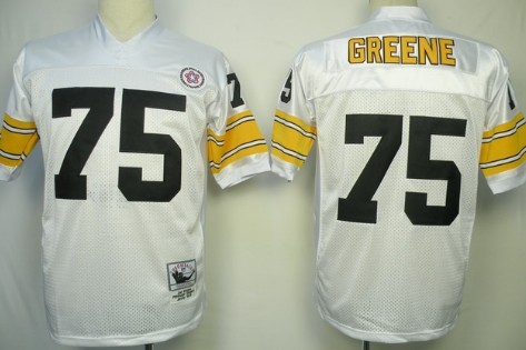 Pittsburgh Steelers #75 Joe Greene White Throwback Jersey Pittsburgh Steelers #75 Joe Greene White Throwback Jersey