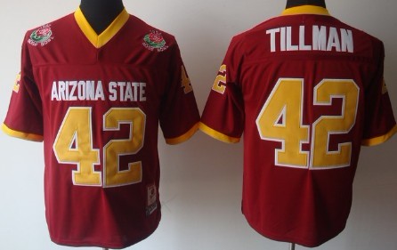 Arizona State Sun Devils #42 Pat Tillman Red Throwback Jersey Arizona State Sun Devils #42 Pat Tillman Red Throwback Jersey