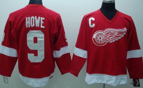 Detroit Red Wings #9 Gordie Howe Red Throwback CCM Jersey Detroit Red Wings #9 Gordie Howe Red Throwback CCM Jersey
