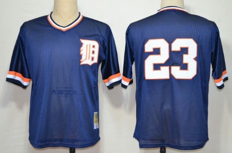 Detroit Tigers #23 Kirk Gibson Mesh Batting Practice Navy Blue Throwback Jersey Detroit Tigers #23 Kirk Gibson Mesh Batting Practice Navy Blue Throwback Jersey