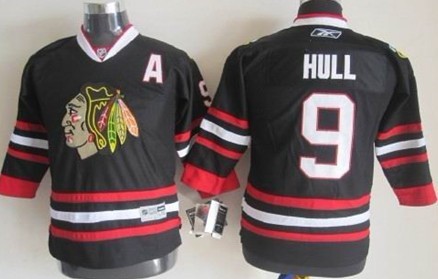 Chicago Blackhawks #9 Bobby Hull Black Kids Jersey Chicago Blackhawks #9 Bobby Hull Black Kids Jersey