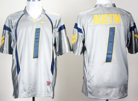 West Virginia Mountaineers #1 Tavon Austin Gray Jersey West Virginia Mountaineers #1 Tavon Austin Gray Jersey