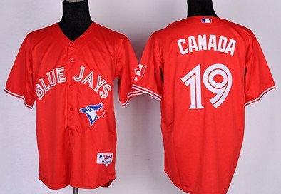 Toronto Blue Jays #19 Canada Red Jersey 