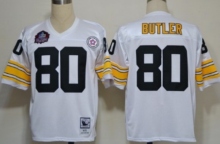 Pittsburgh Steelers #80 Jack Butler Hall of Fame White Throwback Jersey Pittsburgh Steelers #80 Jack Butler Hall of Fame White Throwback Jersey