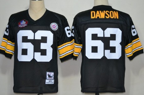 Pittsburgh Steelers #63 Dermontti Dawson Hall of Fame Black Throwback Jersey Pittsburgh Steelers #63 Dermontti Dawson Hall of Fame Black Throwback Jersey