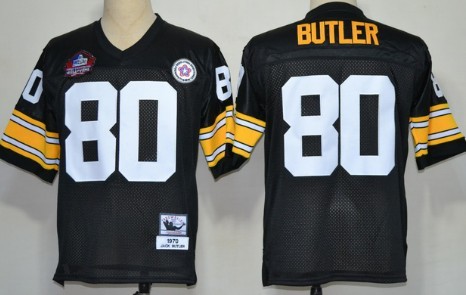 Pittsburgh Steelers #80 Jack Butler Hall of Fame Black Throwback Jersey Pittsburgh Steelers #80 Jack Butler Hall of Fame Black Throwback Jersey