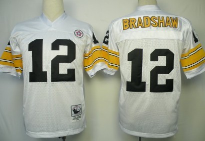 Pittsburgh Steelers #12 Terry Bradshaw White Throwback Jersey Pittsburgh Steelers #12 Terry Bradshaw White Throwback Jersey