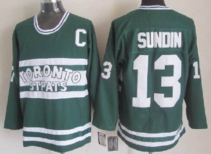 Toronto Maple Leafs #13 Mats Sundin Green Throwback CCM Jersey Toronto Maple Leafs #13 Mats Sundin Green Throwback CCM Jersey