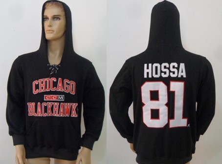 CCM Chicago Blackhawks #81 Marian Hossa Black Hoodie CCM Chicago Blackhawks #81 Marian Hossa Black Hoodie