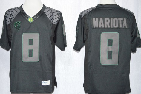 Oregon Ducks #8 Marcus Mariota 2103 Lights Black Out Limited Jersey Oregon Ducks #8 Marcus Mariota 2103 Lights Black Out Limited Jersey