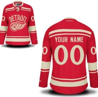 Women Detroit Red Wings Customized Red Jersey 